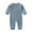 Blue, variant on Newborn Unisex Baby Boy Girl Long Sleeve Button Romper One-Piece Jumpsuit Infant Baby Fall Winter Clothes