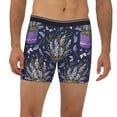 thumbnail image 2 of Xecao Lavender Flowers Print Boxer Briefs for Men's Stretch Moisture-Wicking Underwear, Mid-Rise Classics breathable fabric, 2 of 7