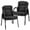 Black-Type-B, variant on AFO Leather Upholstered Office Reception Guest Chair Set of 2,Waiting Room Chairs with Padded Arms for Desk Conference Room Lobby Salon,Black