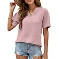 thumbnail image 4 of TAIAOJING Womens T Shirt Tunic Tops Short Sleeve V Neck Polka Dot Tshirts Shirts Harajuku Tshirt, 4 of 4