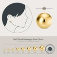 thumbnail image 5 of Kezef 14K Yellow Gold Filled Round Ball Stud Earrings for Women - 9mm, 5 of 8