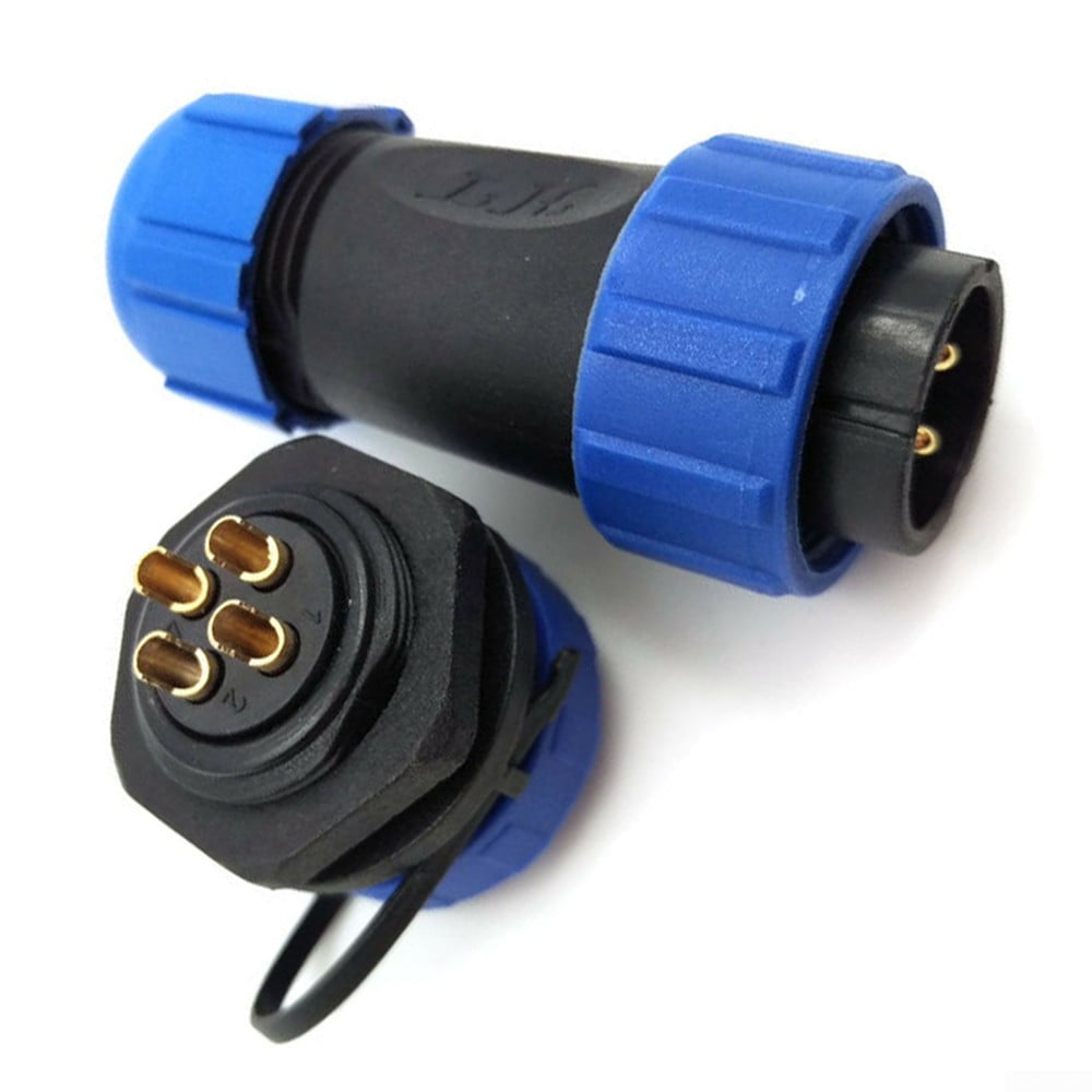 Waterproof 4pin Connector Industrial IP67 Outdoor Plug Socket Power Cable Plug 662656851711