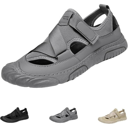Men s Summer Outdoor Hiking Wading Sandals Lightweight Comfy Breathe Mesh Quick Drying Closed Toe Adjustable Travel Shoes