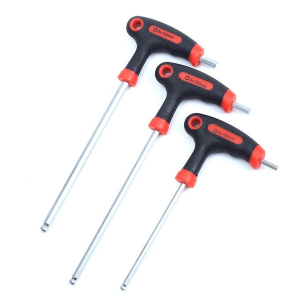 Soidarity Destornillador con mango en T de 3 uds., llave hexagonal, herramienta de controlador, llave inglesa, removedor de instalación, reparación, Ciclismo Soidarity OD031742-00