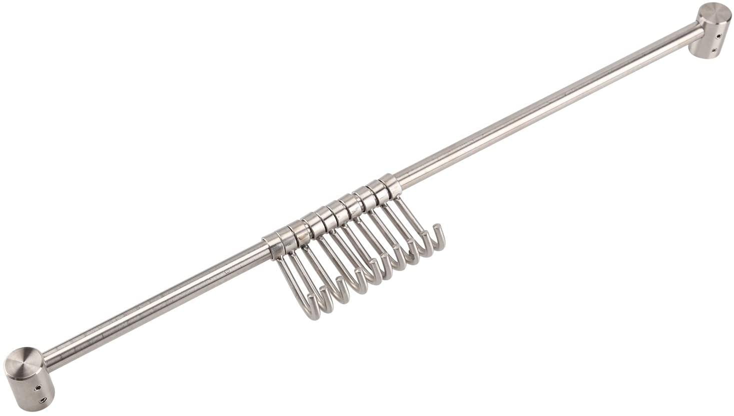 Hook rail 10 hooks towel holder hooks stainless steel kitchen rail