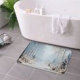 thumbnail image 3 of FJPT Non Slip Flannel Polyester Floor Mat Winter Forest Scene With Snowy Trees And Golden Lights For Bathroom Kitchen Bedroom Decor 16x24 inch, 3 of 5