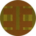 thumbnail image 1 of Ahgly Company Machine Washable Indoor Round Transitional Saffron Red Area Rugs, 3' Round, 1 of 7