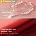 thumbnail image 2 of Red Fabric Shower Curtain, Ombre Linen Textured Weighted Cloth Shower Curtain Set with Plastic Hooks, Modern Hotel Decorative Thick Polyester Shower Curtains for Bathroom, Water Repllent, 72x72, 2 of 6