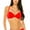 Red, variant on Women's Floral Lace Underwire push up Bra 32B