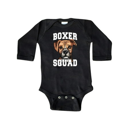 

Inktastic Dog Boxer Squad Gift Baby Boy or Baby Girl Long Sleeve Bodysuit