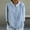 Sky Blue, variant on WTXUE Collared Shirts 3/4 Length Sleeve Womens Tops Cotton Linen Shirts Babydoll Tops Flowy Blouses Womens Shirts Women Blouses Comfy Shirts Beige L