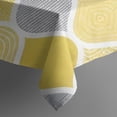 thumbnail image 5 of Yellow and Gray Geometric Quatrefoil Pattern Square Tablecloth,Waterproof Square Table Cover,Wipeable Spillproof Washable Table Cover for Home Kitchen Party Decor 52"x52"(132x132cm), 5 of 6