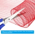 thumbnail image 3 of 1pcs Decorative Mesh, 5.9in x 10 Yard Mesh Ribbon Roll Foil Metallic for Christmas Tree Decoration, Red, 3 of 6
