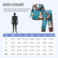 thumbnail image 3 of Bingfone Men's Pajama Set 2 Piece Loungewear PJs, Long Sleeve with Pajama Pants-Whimsical Cats and Flowers Scene, 3 of 7