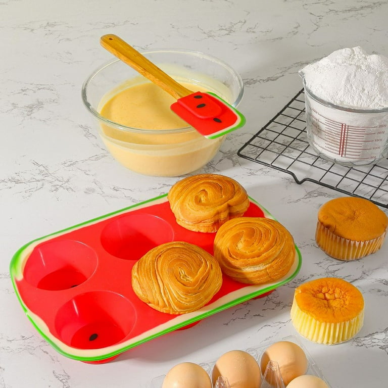 Hole Cake Molds Set Round Silicone Muffin Molds Non-stick
