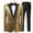 Gold, variant on Ediodpoh Men's Suits Men's Sequined Jacket Pants Suit Tuxedo Party Dance Wedding Sequined Tuxedo One Button Jacket Set Suits for Men Gold M