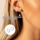 thumbnail image 4 of 1 par de pendientes para mujer, decoración de perlas, pendiente de cobre, adornos de bucle de oreja a la moda, adornos de joyería para mujer, Ropa, zapatos y accesorios Miscelánea Oro blanco Qarigey AP013833-01, 4 of 6