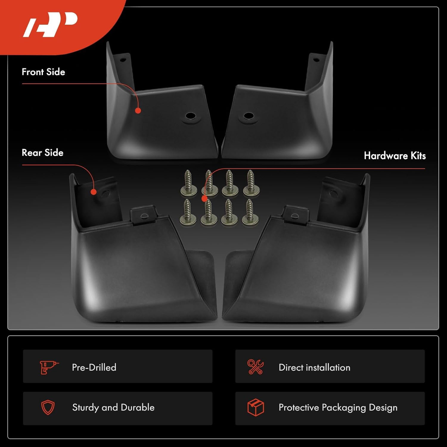 A-Premium Splash Guards Mud Flaps Mudguards Fender Compatible with Nissan Altima 2013 2014 2015 2016 2017 2018 Front and Rear 4-PC Set