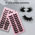 thumbnail image 3 of Happydeer 10 Pairs/Box Thick False Eyelashes Soft Comfortable to Wear Imitation Mink Messy Beauty False Eyelashes for Women, 3 of 13