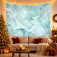 thumbnail image 3 of Abstract Marble Swirl Pattern in Teal and Blue Hues, Serene Abstract for Art Lovers, Modern Wall Decor, Housewarming Gift Tapestry Wall Hanging for Bedroom and Living Room, 3 of 7