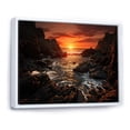 thumbnail image 2 of Designart "Twilight by the Coast III" Landscapes Floater Framed Canvas Wall Art, 2 of 7
