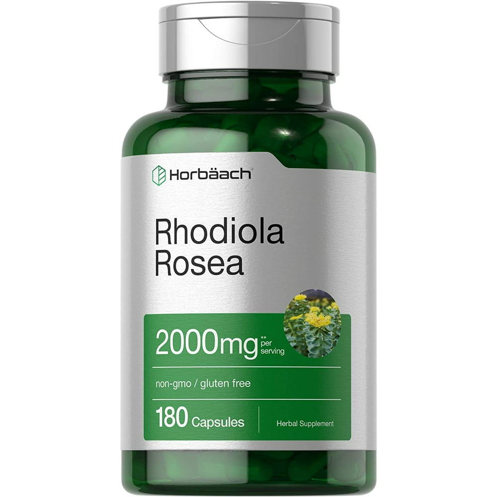 Rhodiola Rosea Root Extract 2000mg 180 Capsules NonGMO, Gluten