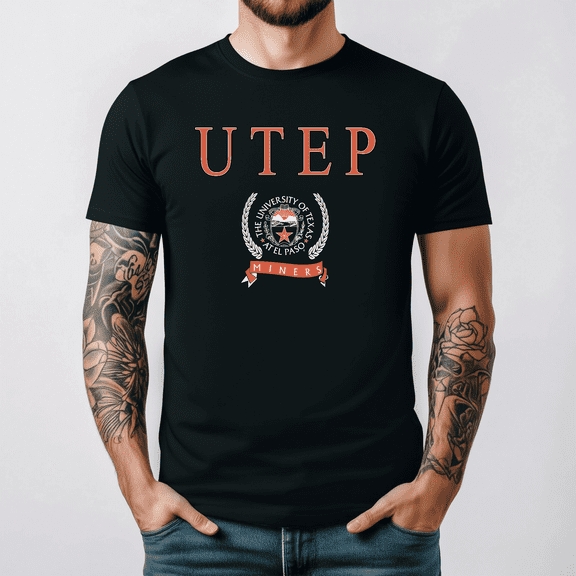 Utep Miners Vintage Style El Paso Texas Collegiate Graphic Tee ShirtV11308,Unisex S- 5XL