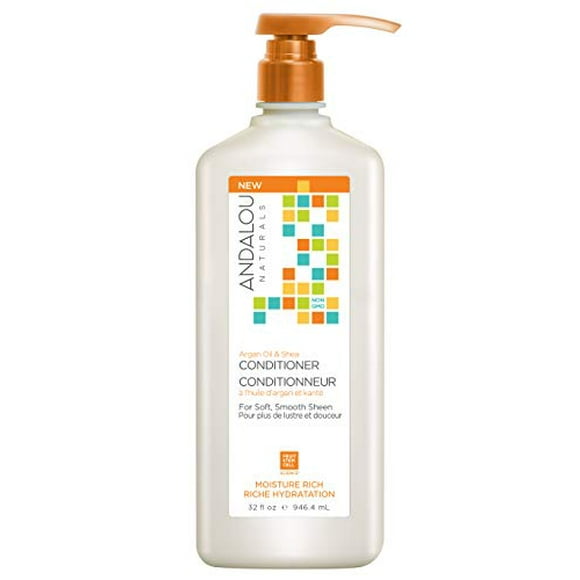 Andalou Naturals Argan Oil & Shea Moisture Rich Conditioner, 32 Fl Oz