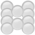 thumbnail image 3 of HOMEMAXS Silver Round Storage Plates for Home Use with Durable Plastic Design and Safe Smooth Edges 10pcs, 3 of 8