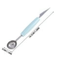 thumbnail image 3 of Mupvlun Stainless Steel Double-Ended Fruit Ball Spoon - Heart Shape, Durable, Multi-Functional - for Watermelon/Melon/Ice, Garnish/Cookie Shaping A, 3 of 5