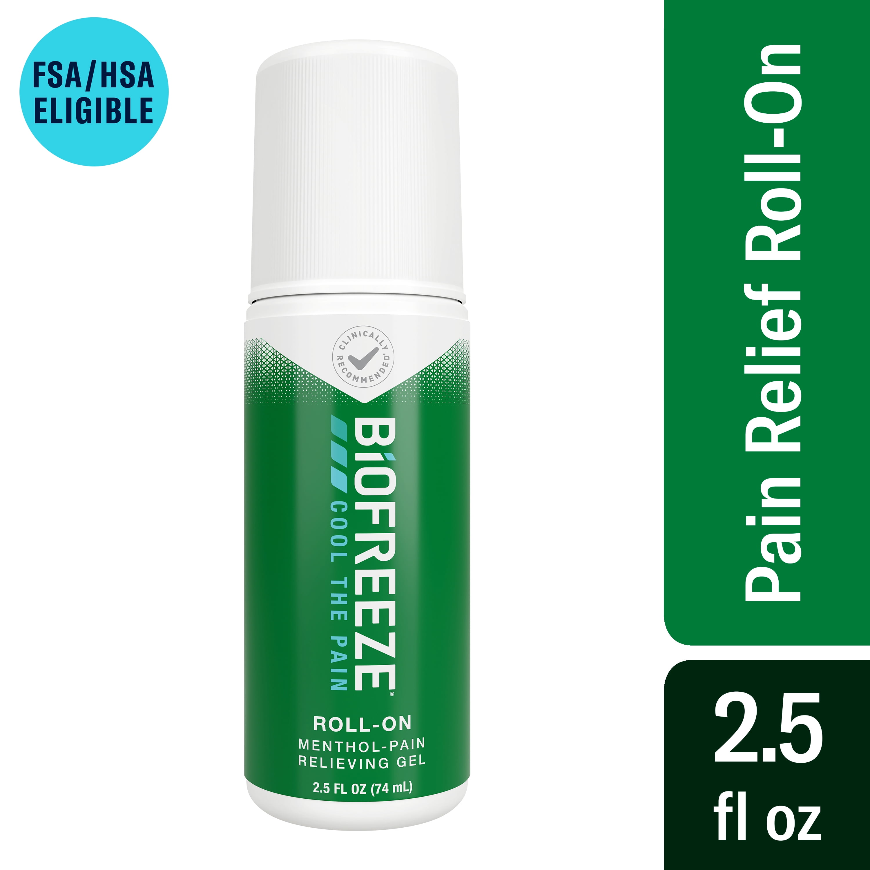Biofreeze Pain Relief Roll-On, 2.5 oz, Green