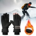 thumbnail image 2 of Audhol Gloves Ski Gloves Water Proof Touchscreen Snowboard Gloves Warm Winter Snow Gloves For Cold Weather Fits Both Men & Women Touchscreen Non-Slip Gloves Black2 One Size, 2 of 4
