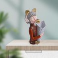 thumbnail image 4 of Vivid Flower Vase Girl Figurita Escultura de cumpleaños Adornos de estantería Cara decorativa para la decoración para hogar pequeña sala de TV marrón Macarena Figurilla de niña, 4 of 8
