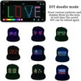 thumbnail image 3 of MesaSe Casquette Intelligente Bluetooth LED Multilingue Personnalisée Contrôle par Application Mobile Affichage LED (Texte Musique Image Dessin) pour Fête Club Noël, 3 of 6