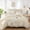 Beige, variant on JOLUSERE White Ruffled Comforter Set Queen 3PCS Vintage Shabby Chic Bedding Soft Comforter Set All Season