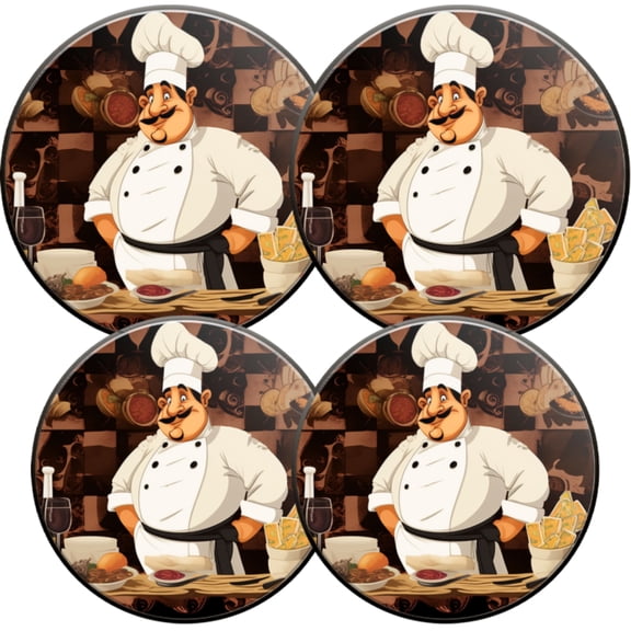 Gas Stove Burner Cover,Electric Stove Top Protector,Easy to Clean,Chef in Front of a Table Full of Ingredients