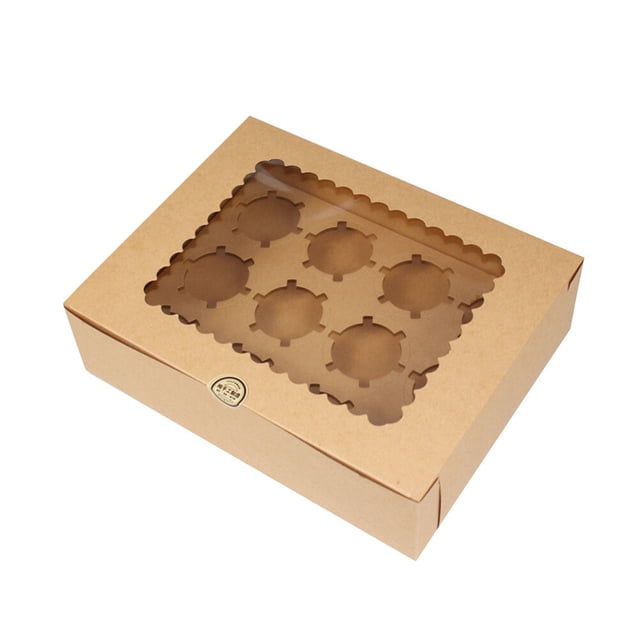 EeaseMX Caja portátil de 12 cavidades para cupcakes, muffins, pasteles y postres.