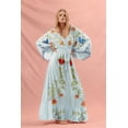 thumbnail image 1 of Faithtur Robe Bohème pour Femmes Manches Longues Taille à Cordon Robe Boutonnée Ligne A Robe Midi d'Été, 1 of 2
