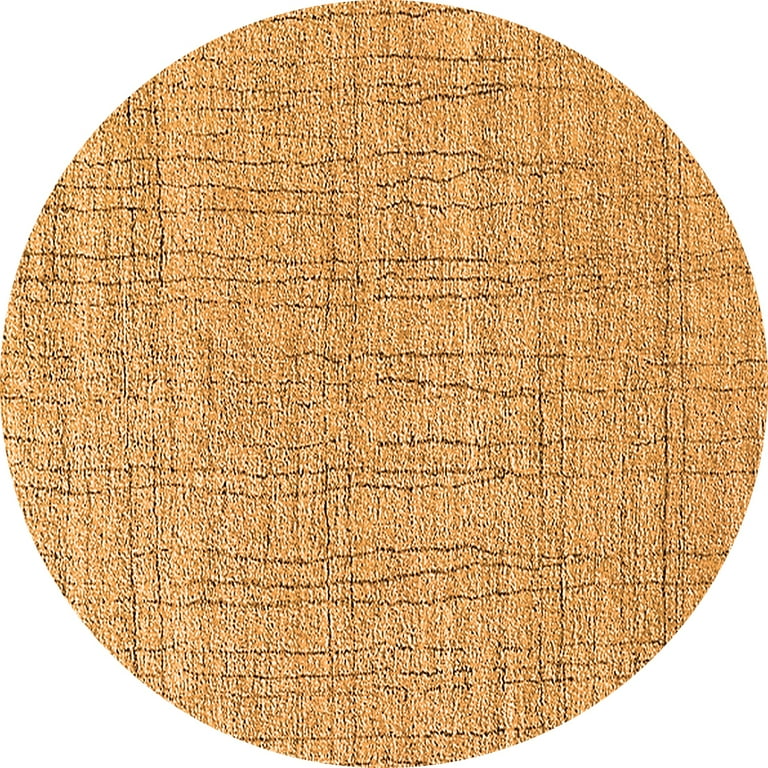 Ahgly Company Indoor Round Oriental Yellow Industrial Area Rugs, 6