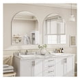 thumbnail image 7 of 32 x 34 inch Arch Wall Mirror, White Arched Bathroom Vanity Mirrors for Over Sink, Metal Frame Room Wall Decor Haning or Leaning for Entryway, Bedroom, Living Room, 7 of 7