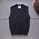 thumbnail image 5 of Suéter vintage con cuello en V para hombre, chalecos de punto nuevos para hombre, ropa popular coreana barata, reseñas de chalecos, estilo abierto original Harajuku, 5 of 5