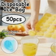 thumbnail image 2 of 50 Counts Disposable Ice Cube Bags with Funnels, Ice Cube Mold Trays, Self-Seal Freezing Maker, Stackable Easy Release Cooler Bag for Food Drink, 2 of 5