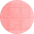 thumbnail image 1 of Ahgly Company Machine Washable Indoor Round Abstract Red Modern Area Rugs, 6' Round, 1 of 4