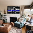thumbnail image 4 of Cayyon  K9 Paw Thin Blue Line Grommet Flag Police Officer Law Enforcement Flag 3x5Feet Banner with 2 Brass Grommets, 4 of 4