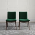thumbnail image 2 of Ashcroft Mid Century Modern Velvet Dining Chair, Green (Set of 2), 2 of 8