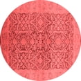 thumbnail image 1 of Ahgly Company Indoor Round Oriental Red Traditional Area Rugs, 3' Round, 1 of 4