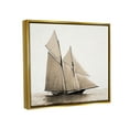 thumbnail image 4 of Stupell Industries Vintage Sailboat Photography Transportation Photography Gold Floater Framed Canvas Art Print Wall Art, 31 x 25, 4 of 10