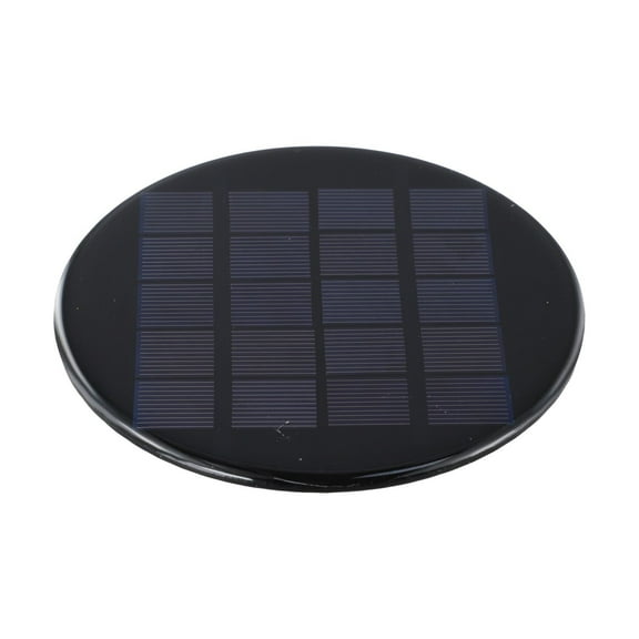 Round Solar Panels 120 Mm 1.1 W 5 V Lightweight Polycrystalline Silicon Panels Electrical Equipment Supplies Black