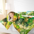 thumbnail image 4 of Feelyou Kawaii Gnome Kids Full Size Comforter Sets, Western St. Patrick's Day Bedding Comforter Set, Green Shamrock Reversible Bedding Sets, Ultra Soft Bedroom Decor, 3pcs, 4 of 8