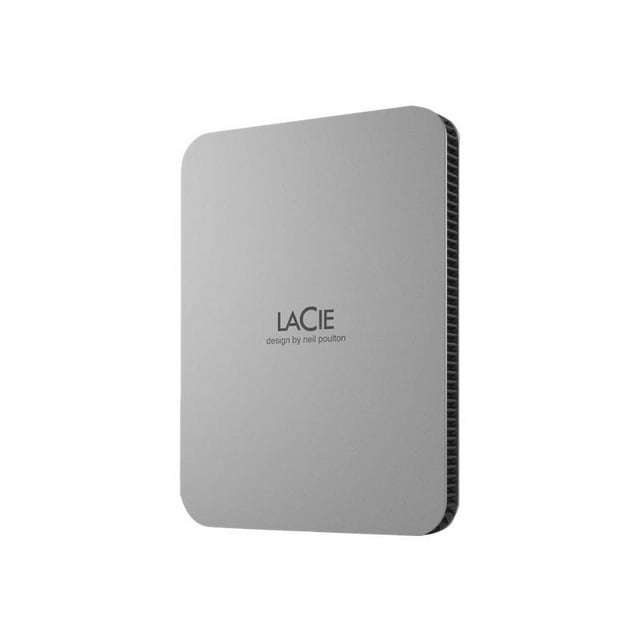 LaCie Mobile Drive STLP2000400 - Hard drive - 2 TB - external (portable) - USB 3.2 Gen 1 (USB-C connector) - moon silver - with 3 years Seagate Rescue Data Recovery